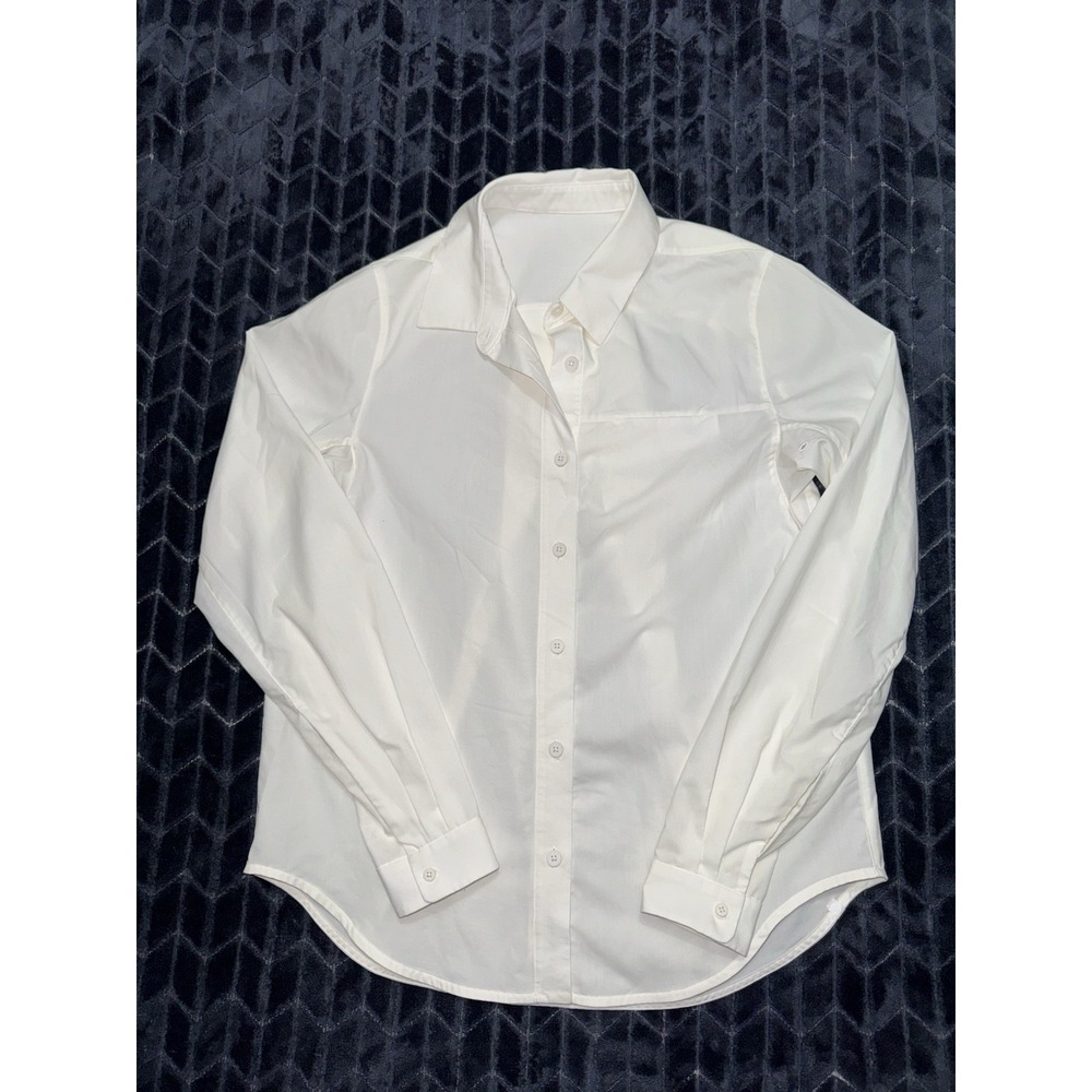 LULULEMON Women's Button Up One Chest Pocket Full DAY Ahead Shirt Size 4